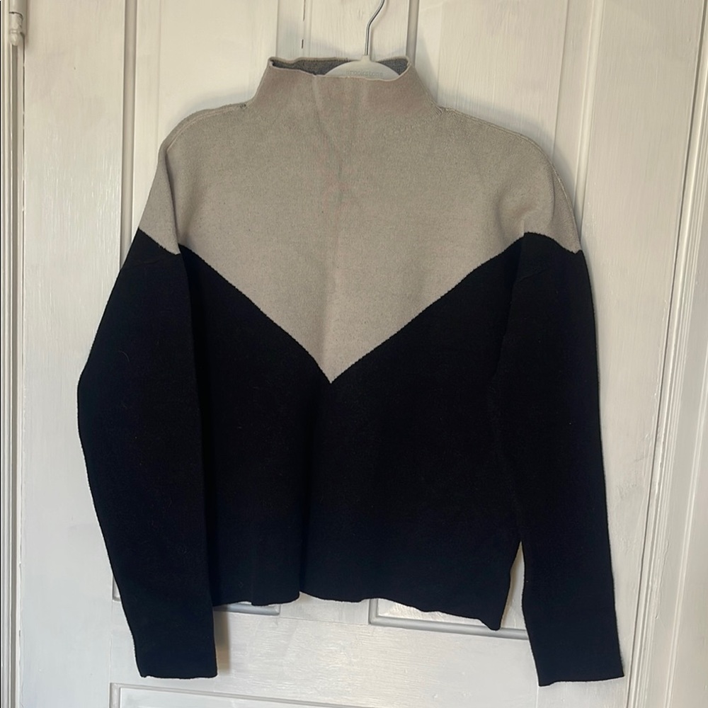 Black and Gray Colorblock Sweater